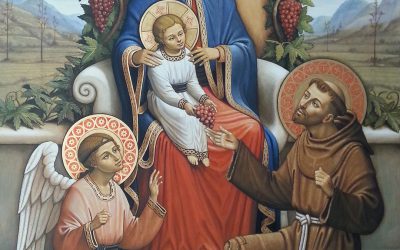 Benedizione delll’immagine della Madonna di Piero Casentini da mons. Pompili