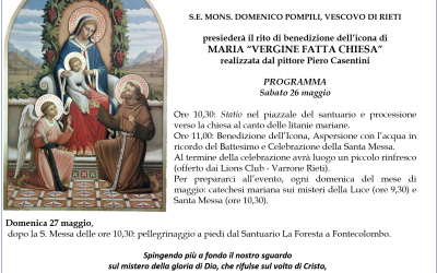 Benedizione dell’icona di Maria “Vergine fatta Chiesa” di Piero Casentini